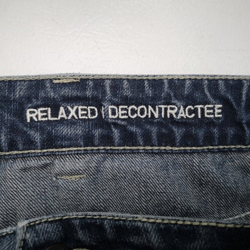 Denver Hayes Flextech Men's Size 38 Medium Wash Relaxed Tapered Leg Blue Jeans - Picture 3 of 15